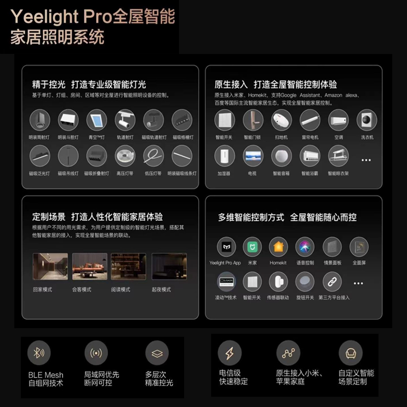 易来Yeelight Pro全屋智能家居照明系统